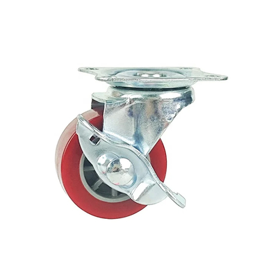 Grey Light Duty Plate Mount Swivel Casters -20 To 100 Degrees Celsius Temperature Range