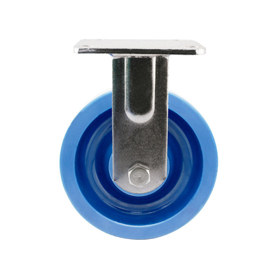 4" 5" 6" 8" Heavy Duty Casters Wheels Floor Protecting Blue Solid Wheel Total Brake Swivel