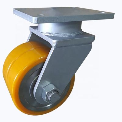 Plate Mount Super Heavy Duty Casters 50mm Wheel Width for Heavy Loads 3.5 Inches Swivel Radius