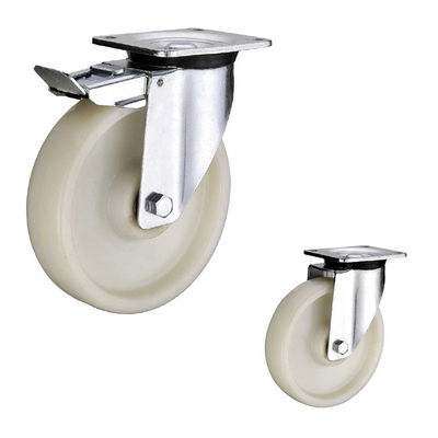 6 Inch Top Plate Rigid Type Nylon Swivel Castors