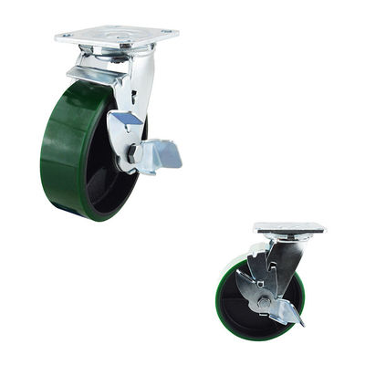 990LBS Capacity 6 Inch PU Swivel Locking Silent Heavy Duty Casters