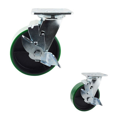 990LBS Capacity 6 Inch PU Swivel Locking Silent Heavy Duty Casters