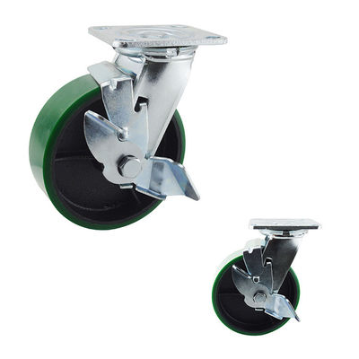 990LBS Capacity 6 Inch PU Swivel Locking Silent Heavy Duty Casters