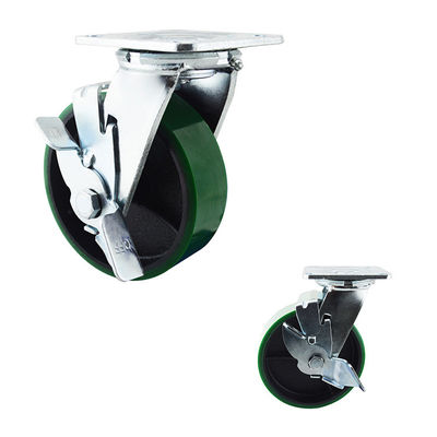 990LBS Capacity 6 Inch PU Swivel Locking Silent Heavy Duty Casters