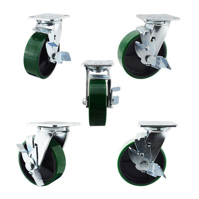 990LBS Capacity 6 Inch PU Swivel Locking Silent Heavy Duty Casters