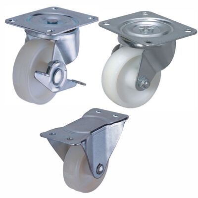Capacidad de carga de 100 libras Casters de nylon Tipo de caster estadounidense Adecuado para camiones de paletas manuales y aplicaciones industriales Durable