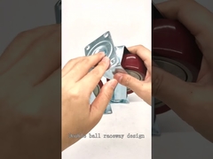 Introducción a la rueda de pvc rojo de cojinete simple de servicio mediano-YLcaster